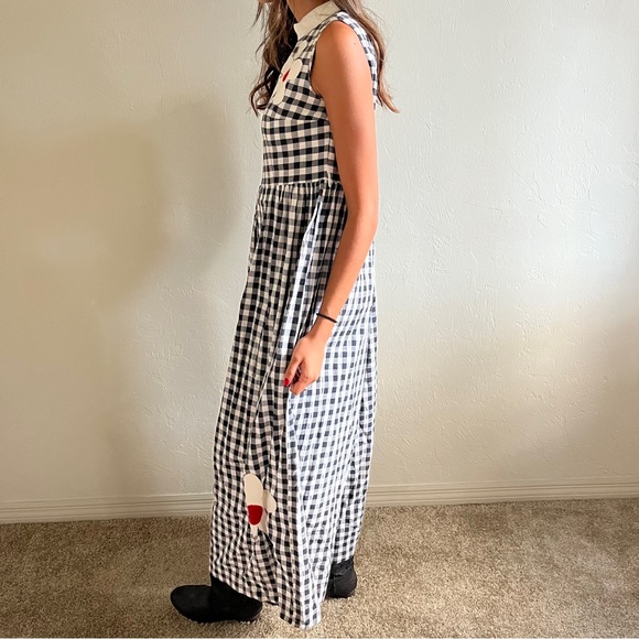 Vintage I.MAGNIN 1960s/1970s Gingham Checkered Wide Leg Jumpsuit - Picture 5 of 10